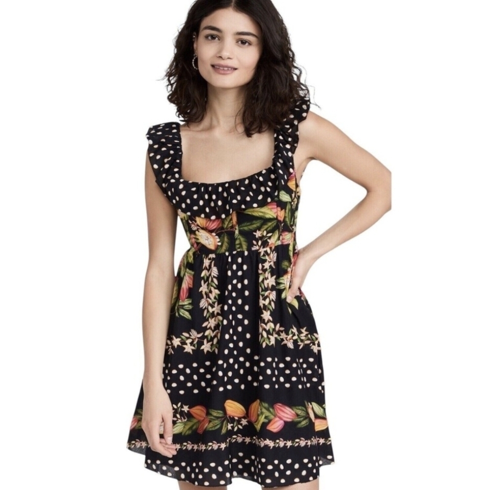 Farm Rio Cocoa Paradise Mini Dress Small NWT - Picture 2 of 7